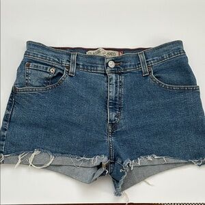 Levi's Women's Distressed Blue Jean Shorts